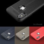 Wholesale iPhone X (Ten) TPU Leather Armor Hybrid Case (Red)